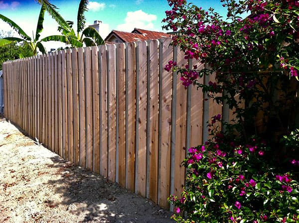 dog eared wood privacy fence