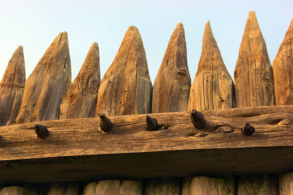fort parker palisade stockade wood fence