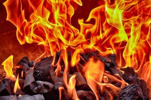 briquettes flame