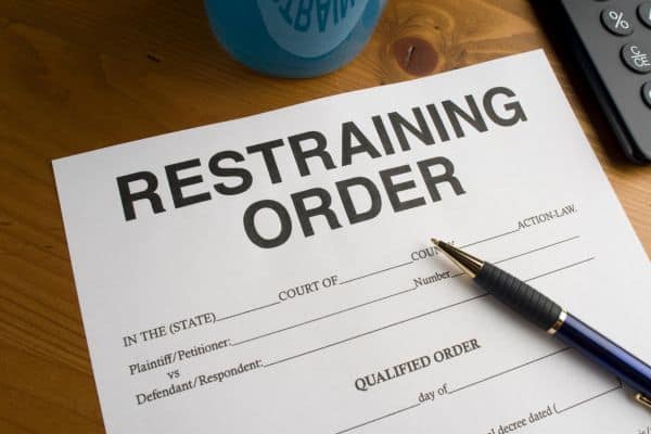 Restraining order form
