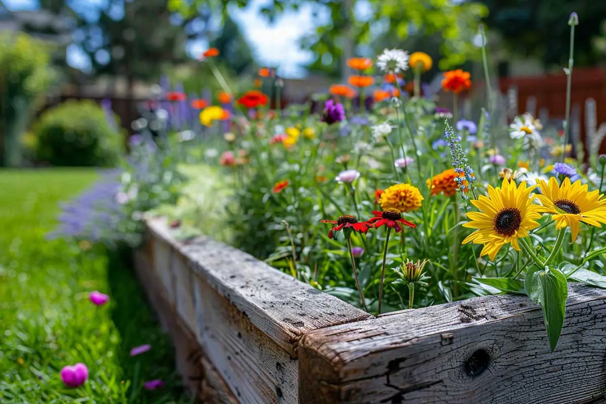 above ground wildflower garden