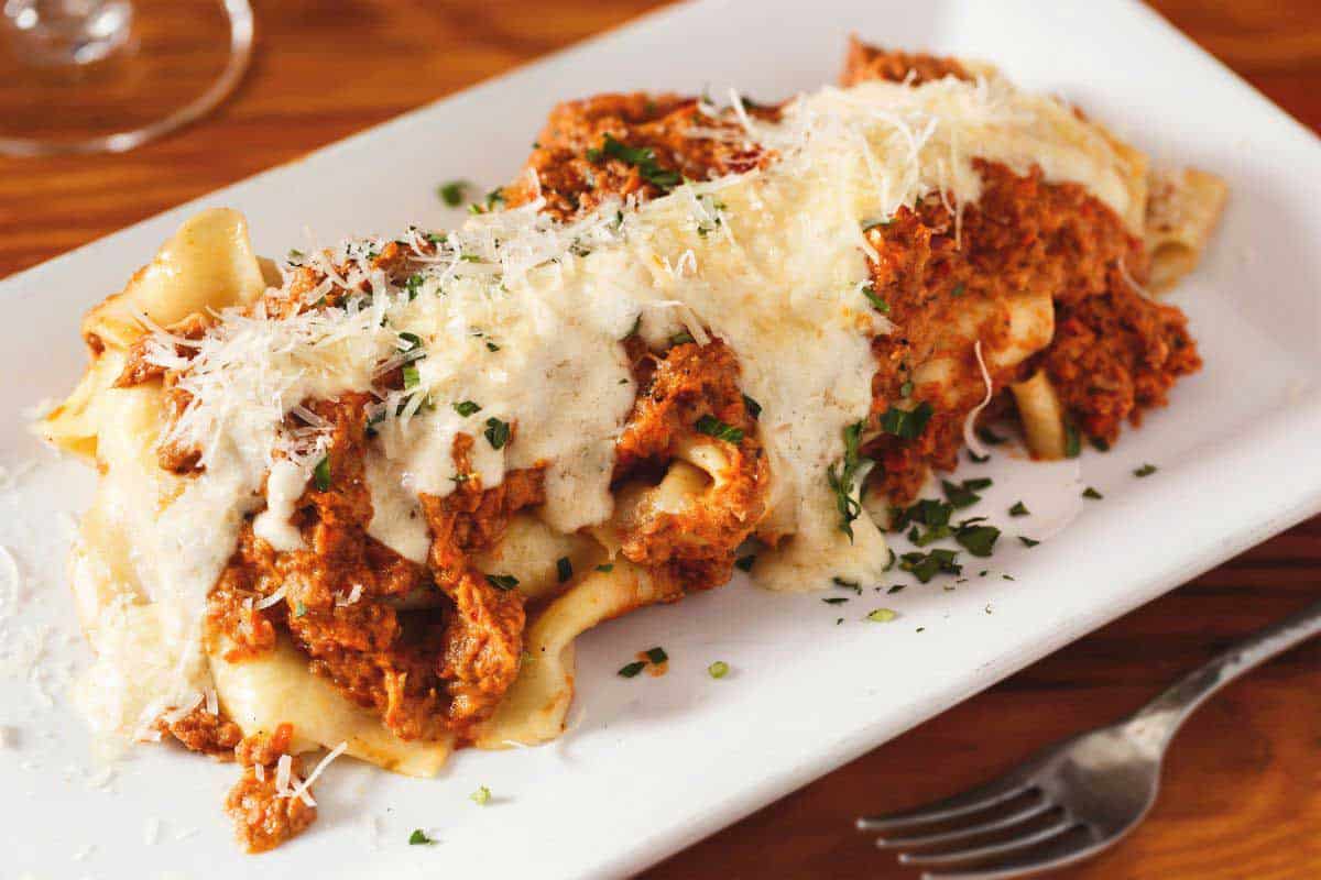 lasagna on plate