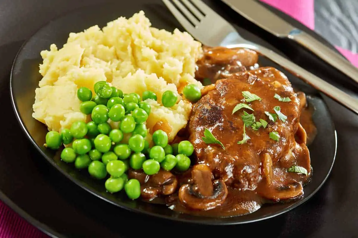 salisbury steak and sides