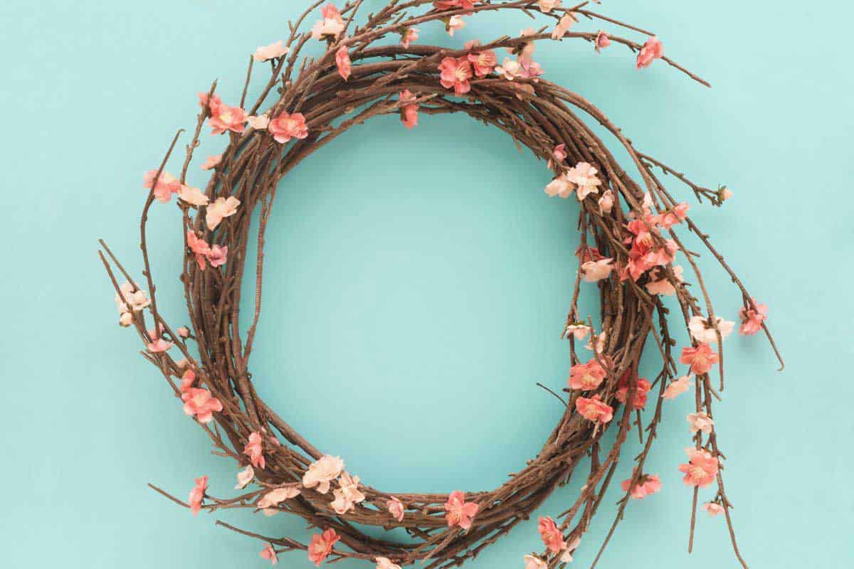 cherry blossom wreath