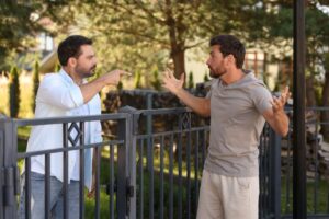 neighbor accusing